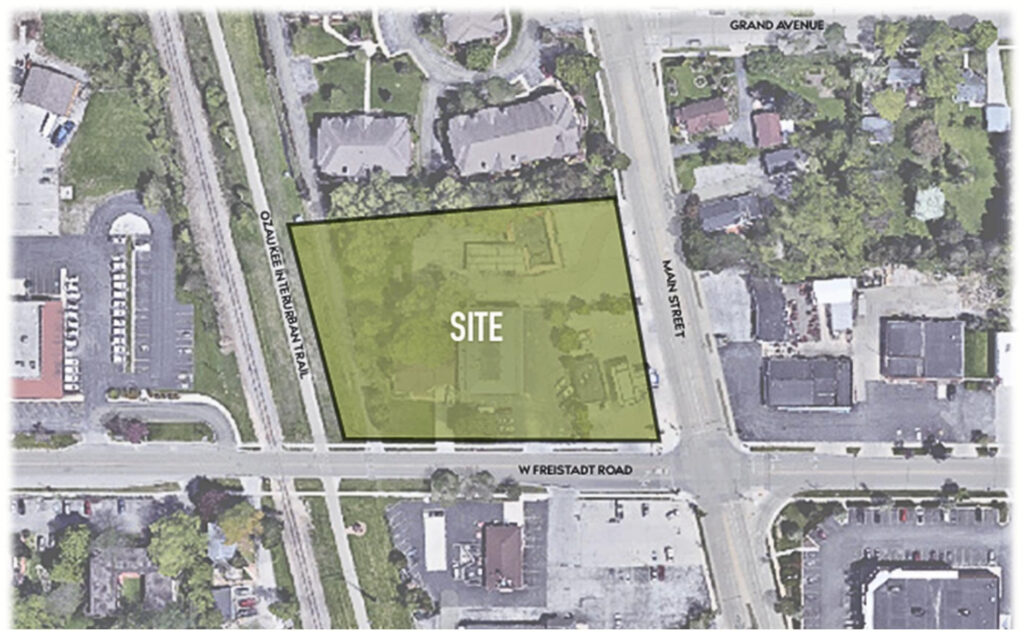 The Meridian, a new mixed-use development, sits at one of Thiensville's most prominent intersections near the Ozaukee Interurban Trail, at 301 N. Main Street.